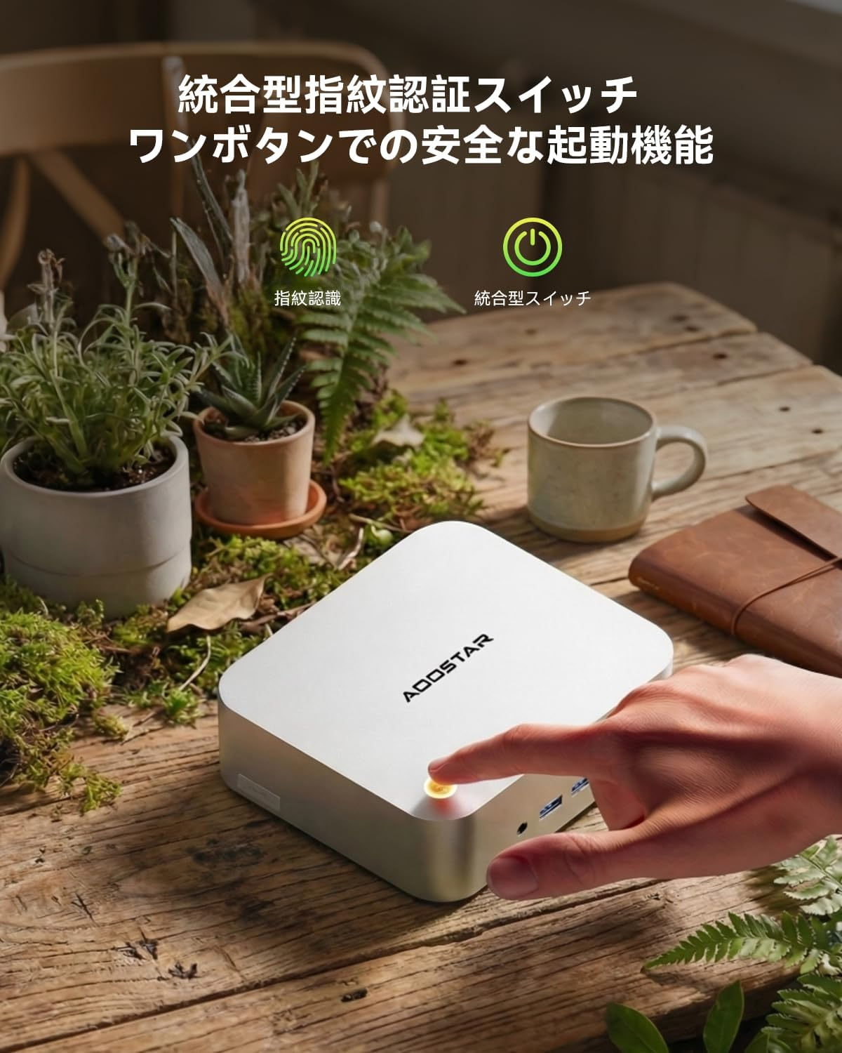 AOOSTAR MACO Mini PC Ryzen 7 Pro 6850H (8C/16T, up to 4.7Ghz) 24GB Lpddr5-6400Mhz 1TB SSD, Mini Desktop Computers Has 2X USB4, Dual 2.5G LAN, Oculink, 4X USB, 4-Screen Display (Pro 6850H 24GB+1TB) - Pro 6850H 24Gb+1Tb image number 3