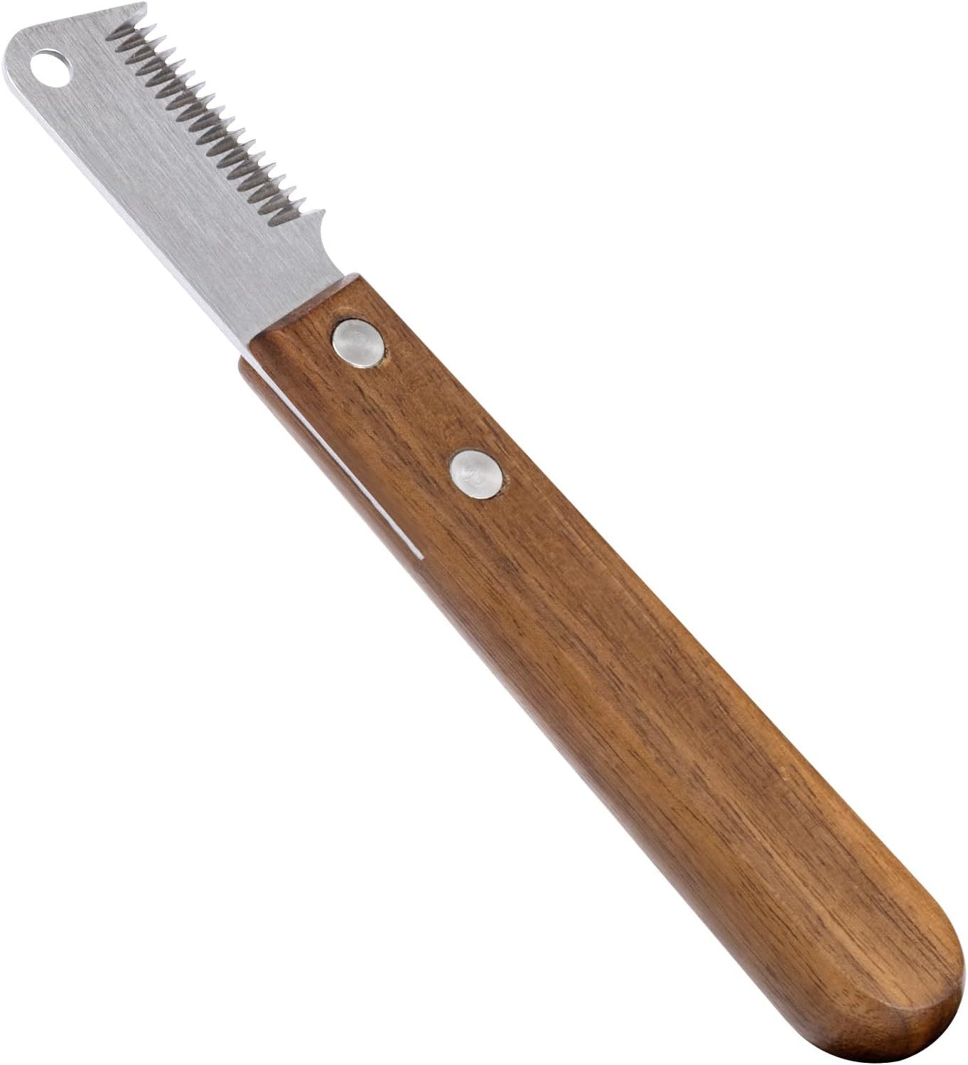 Dog Trimming Knife Stripping Knife Ergonomic Undercoat Top Hair Trim Knife Made of Hardened and Ground Stainless Steel with Ergonomically Shaped (Brown)