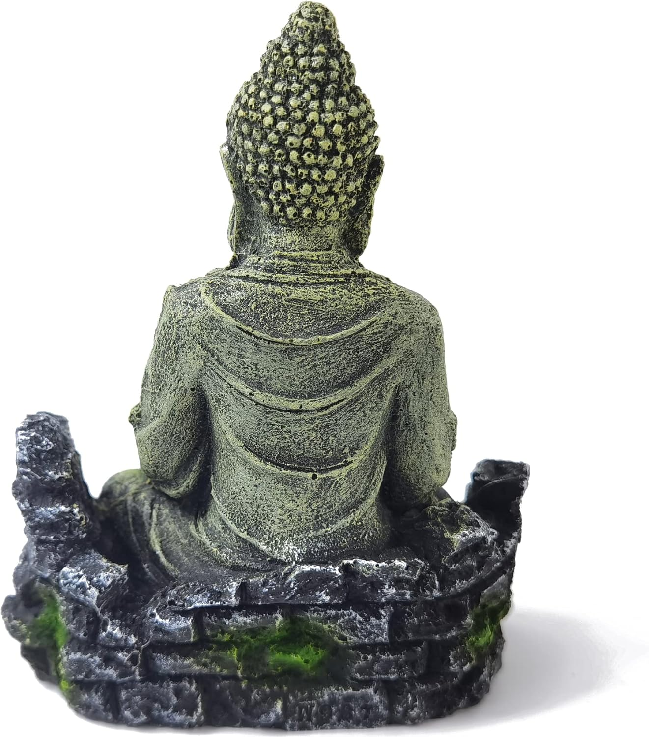 GXXMEI Aquarium Buddha Statue Decorations Ancient Buddha Statue Decor Underwater Landscape Hideaway Fish Tank Scenery for Betta, Small Lizards, Turtles, Reptiles, Amphibians image number 4