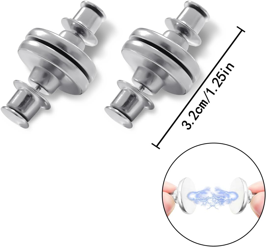 Curtain Magnets Buckle, 6 PCS Magnetic Curtain Clips for Bedroom Living Room Office (Silver) image number 4