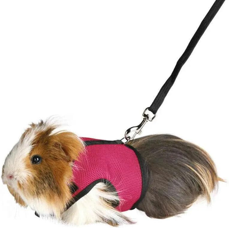AIMALL Small Animal Harness Guinea Pig Forret Hamster Rabbit Squirrel Vest Clothes Lead, Adjustable Small Animal Harness Vest image number 4