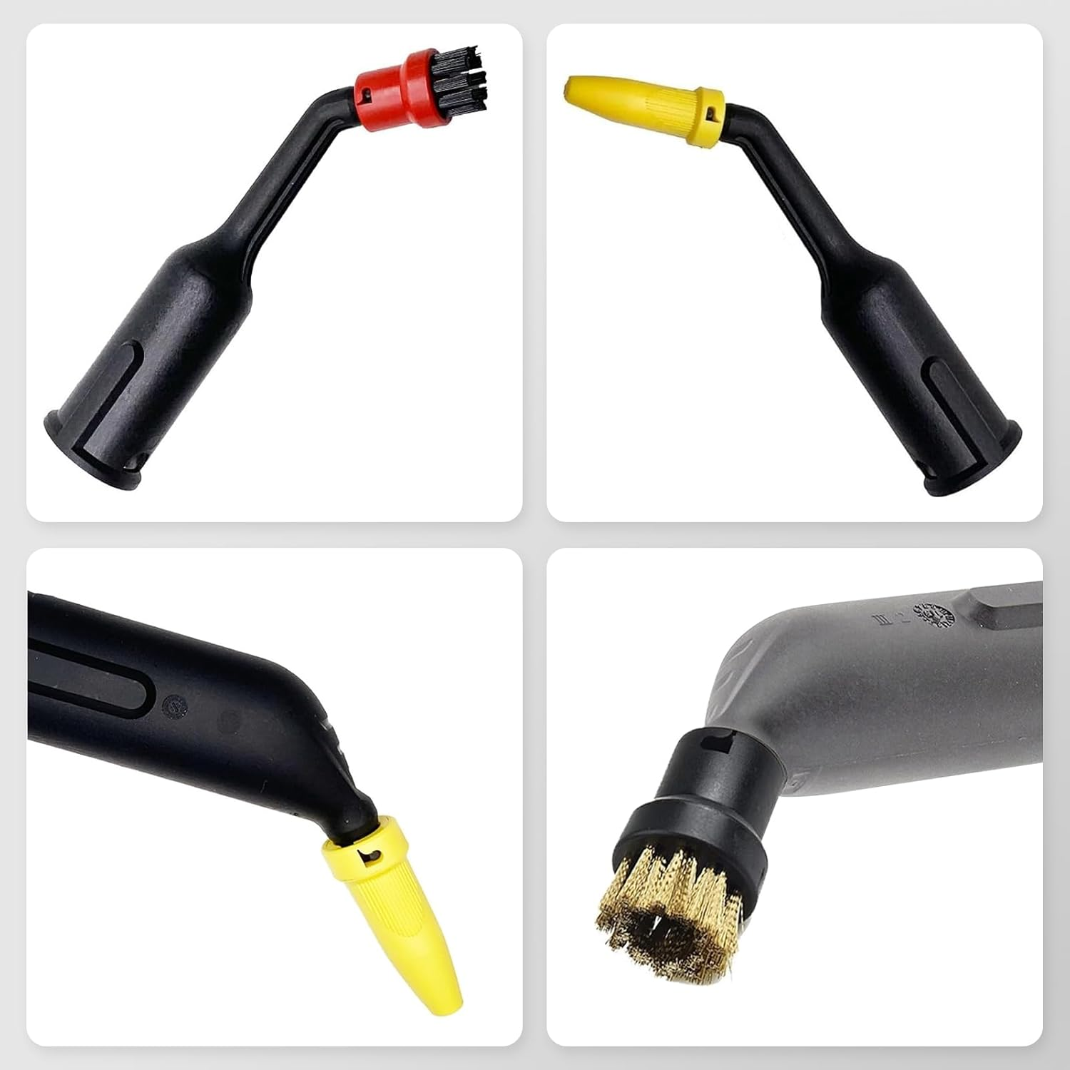 For Karcher SC1 Replacement Accessories Nozzle Brush,Stubborn Stain Remove Durable Nylon Brush Nozzle Set for Karcher SC1 SC2 SC3 SC4 Steam Cleaner Part (Set 3) image number 2