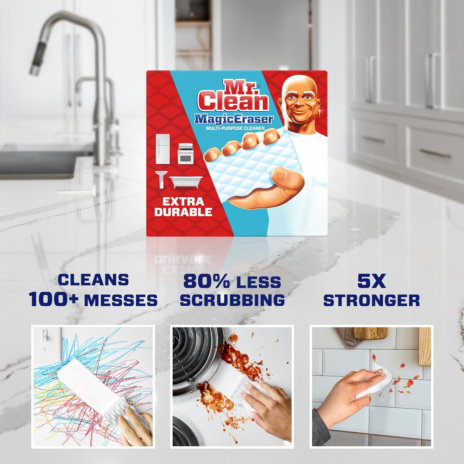 Mr. Clean Extra Power Magic Eraser, 2 Ct image number 2