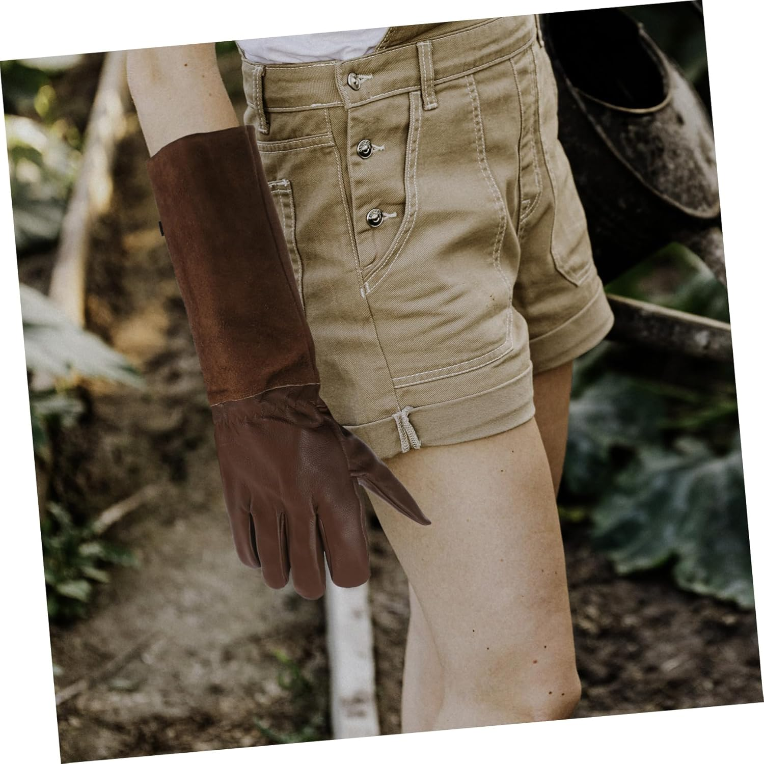 Long Sleeve Garden Gloves Women Men Winter Pruning Gloves for Plants Outdoor Protection image number 2