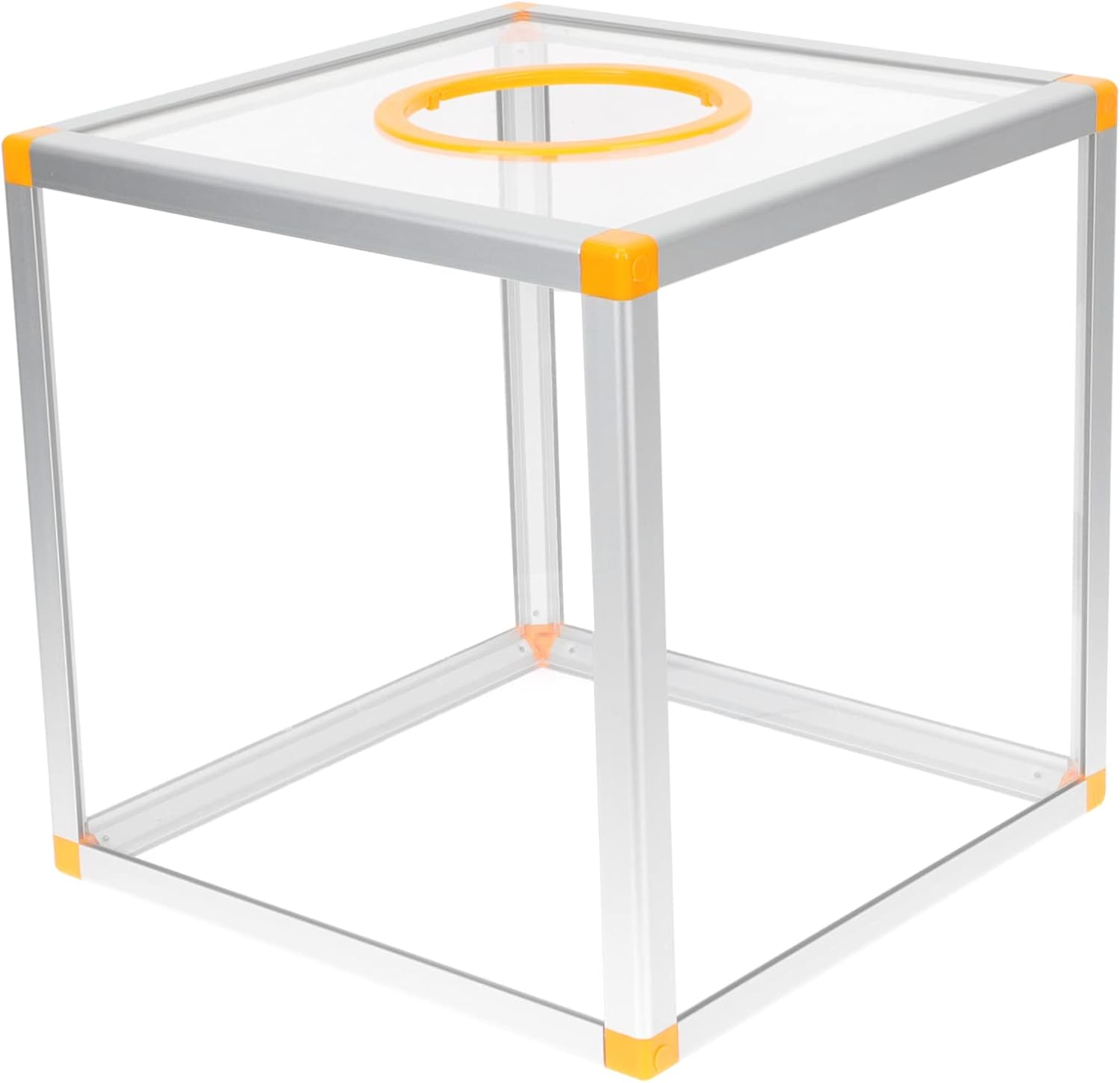 STOBAZA Box Aluminum Alloy Donation Box Festive Red Raffle Tickets Red Mailbox Raffle Ticket Raffle Supplies Key Special Box Raffle Game Case Collection Box Metal Container Drop Box image number 2