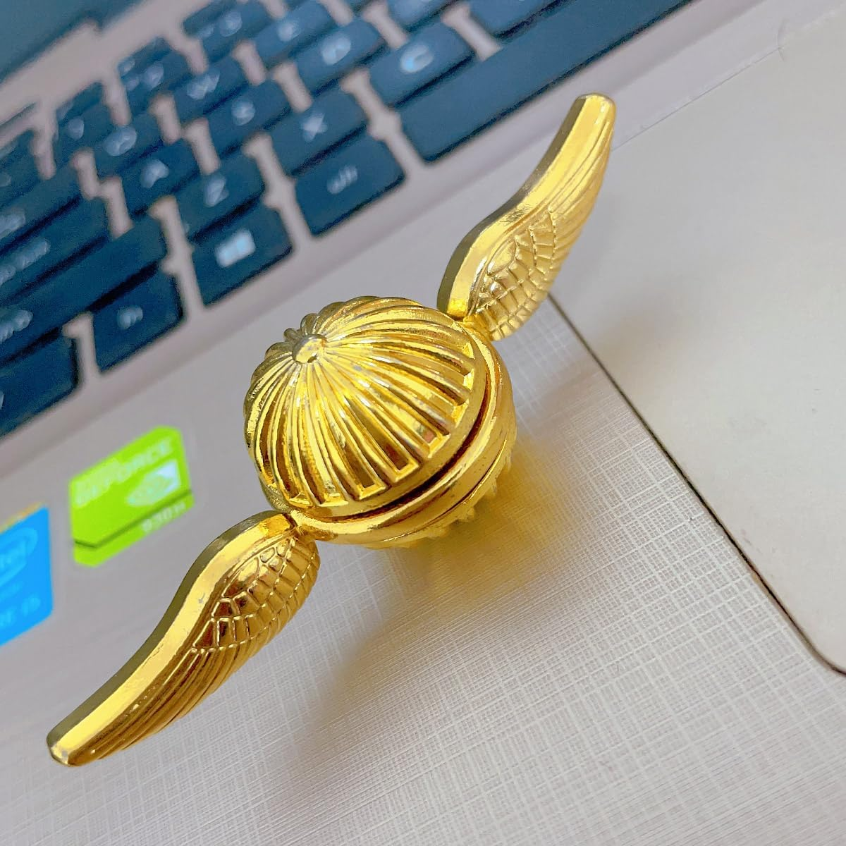 Metal Fidget Spinner, Magic Orb Hand Finger Spinner, Gold Fidget Spinner Stress Relief anti Anxiety Desk Decoration Gifts Party Favors for Adults image number 1