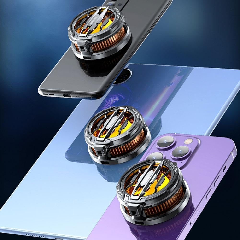 Magnetic Phone Cooler Cell Phone Cooler CX07 Phone Fan Cooler,Mobile Phone Cooling Fan,Cell Phone Cooler,Portable Lightweight Mobile Phone Cooling Fan,Suitable for All Smartphones image number 2