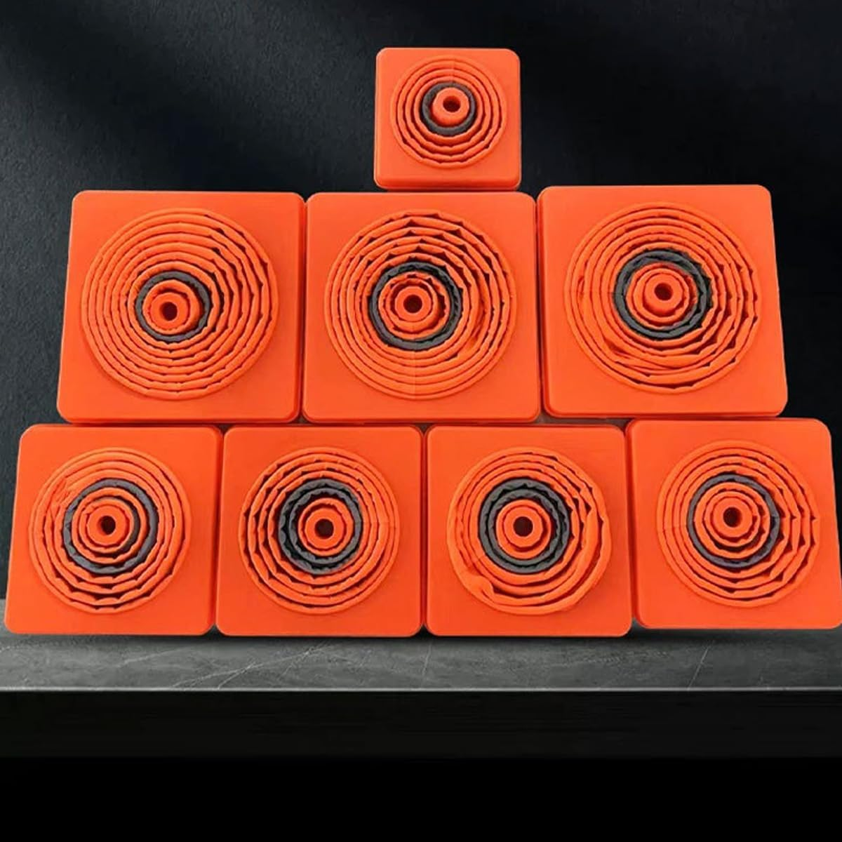 AIMALL 1Pcs Collapsible Traffic Cones, Reflective Road Parking Cones, Sizes 11.8 to 27.5 Inches High Visibility Cones for Driving and Road Safety, Easy Storage and Durable