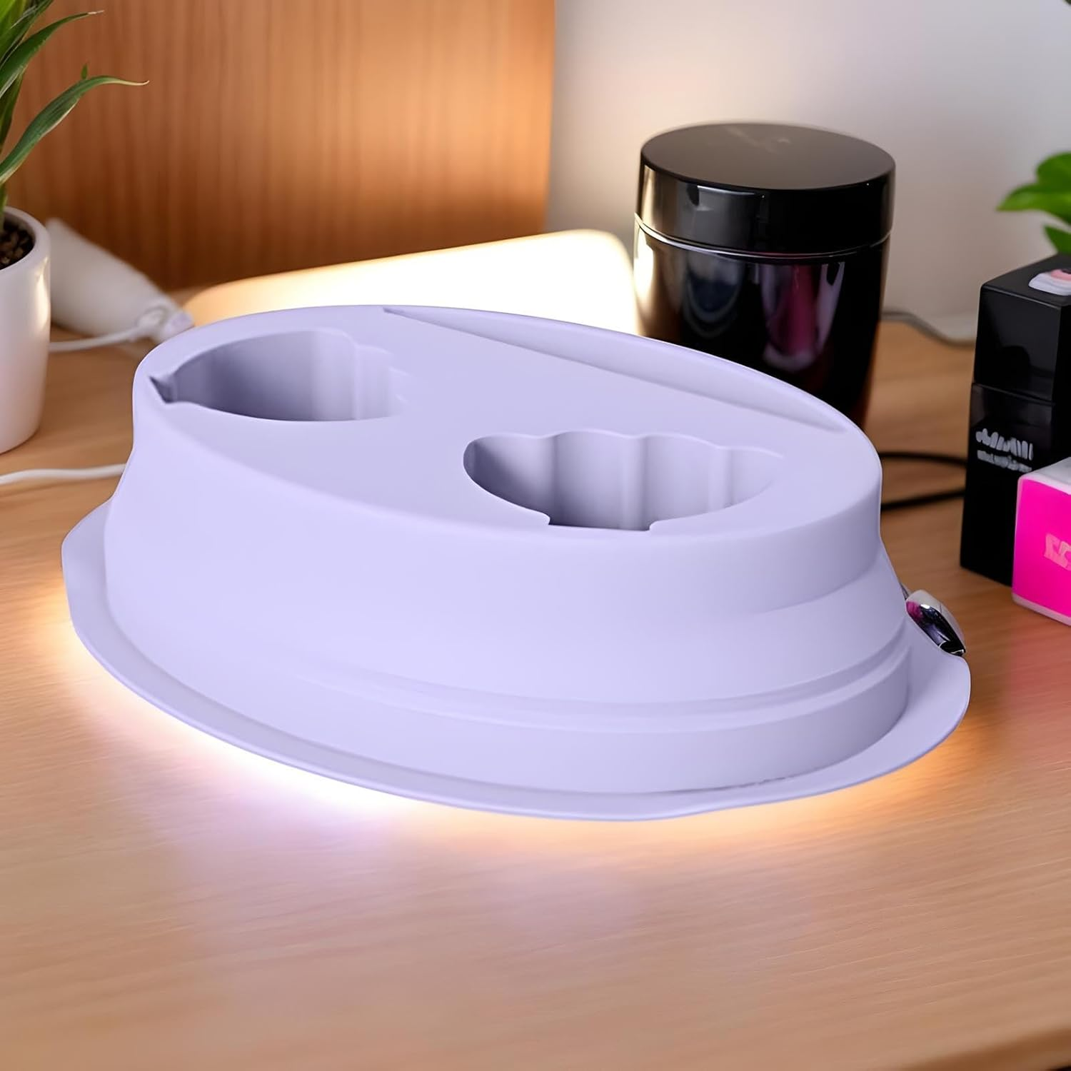 Manicure Soaking Bowl - Silicone Nail Polish Remover Dish,Professional-Grade Soaker Container, Hand Bath Tray Cleaning Tool for Home Salon Travel Care image number 6