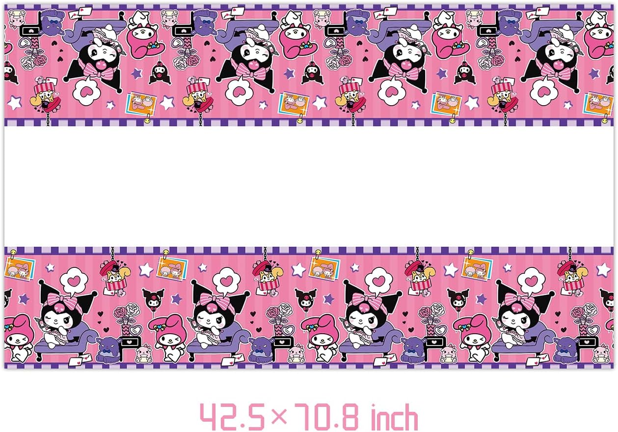 41Pack Kuromis Birthday Party Supplies Include 20 Plates, 20 Napkins 1 Tablecloth for the Kuromis Party Decoration image number 6