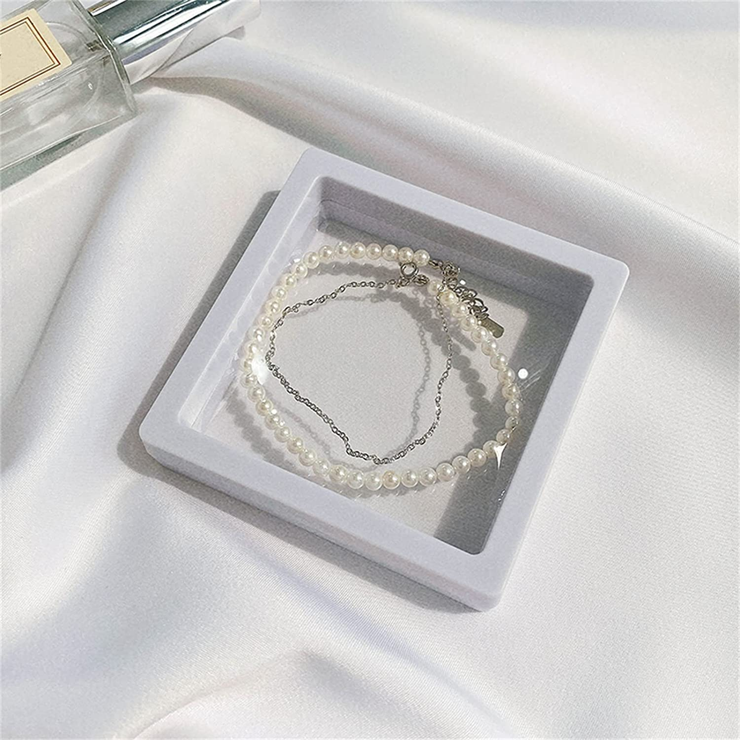 Dicunoy 20 PCS 3D Floating Frame Display Case, Coin Display Box for Challenge Coins, Rocks, AA Medallion, Jewelry, Shells, Fossils, Gems, Minerals, Pins, 3.5" X 3.5" X 0.8" image number 4