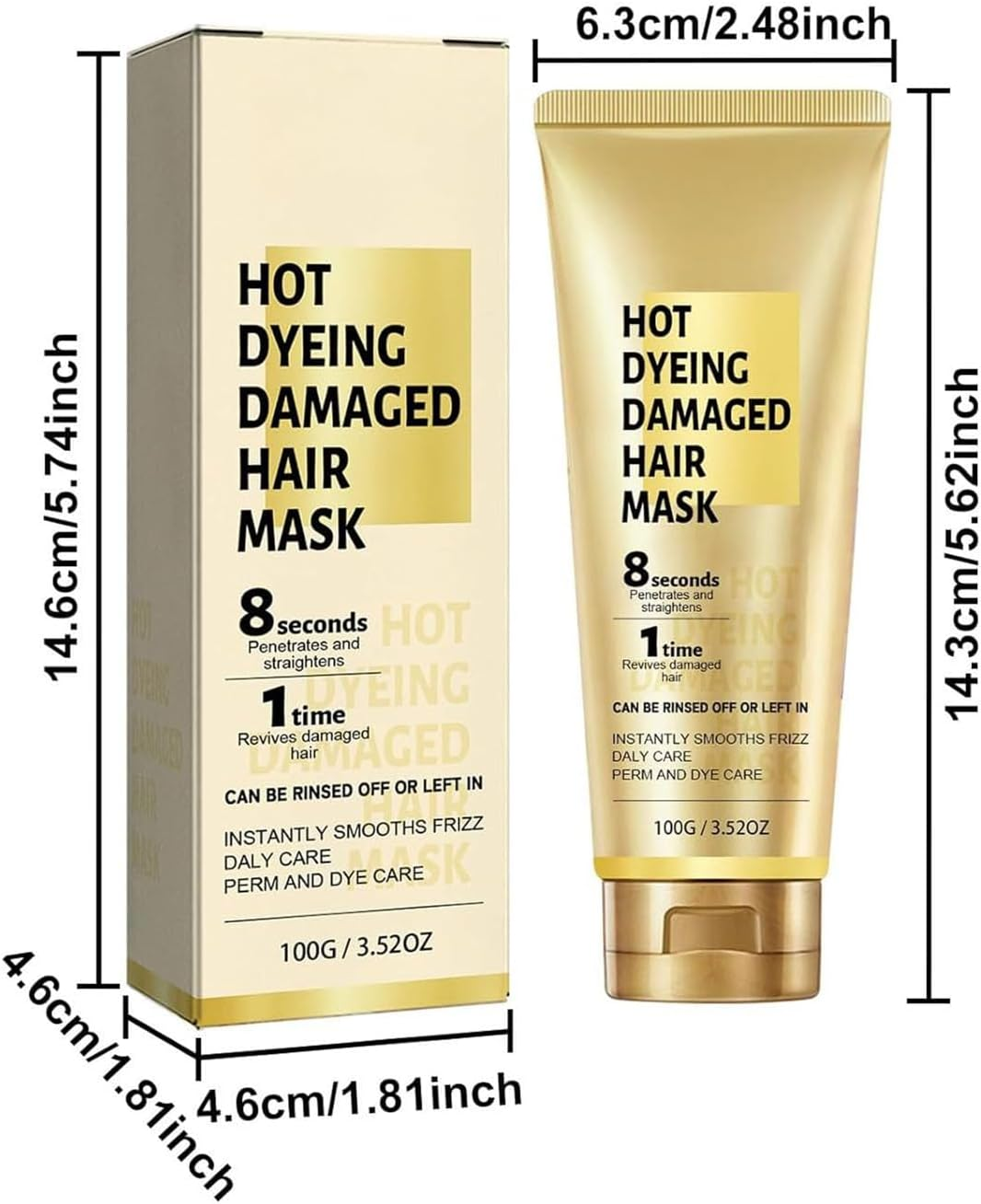 8 Seconds Hair Mask, 8 Seconds Revitalizing Hair Mask for Hot Dyed & Damaged Hair, Magic Hair Mask, Keratin Hair Treatment Cream, Daily Care Perm and Dye Repair Conditioner (3Pcs) image number 6