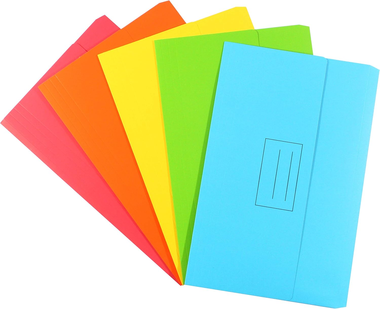 Bantex Document Wallet Foolscap Manilla Board Assorted Colours 230Gsm Pack of 10 [Item No. 100852431]