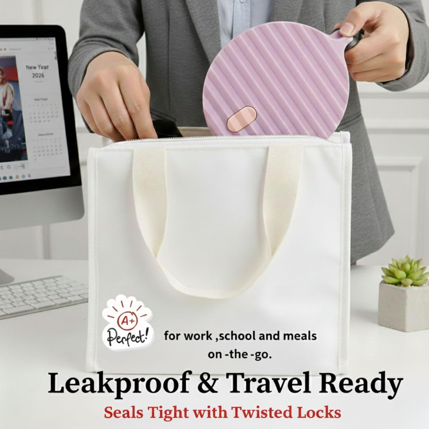 Ai Love Peace Ramen Bowl, 40 Oz Microwaveable Noodle Cooker for Ramen, Pho, Soup, and Pasta, Dishwasher Safe and Portable, Ideal for Home, Office, Dorm, or Gift (Purple) image number 6