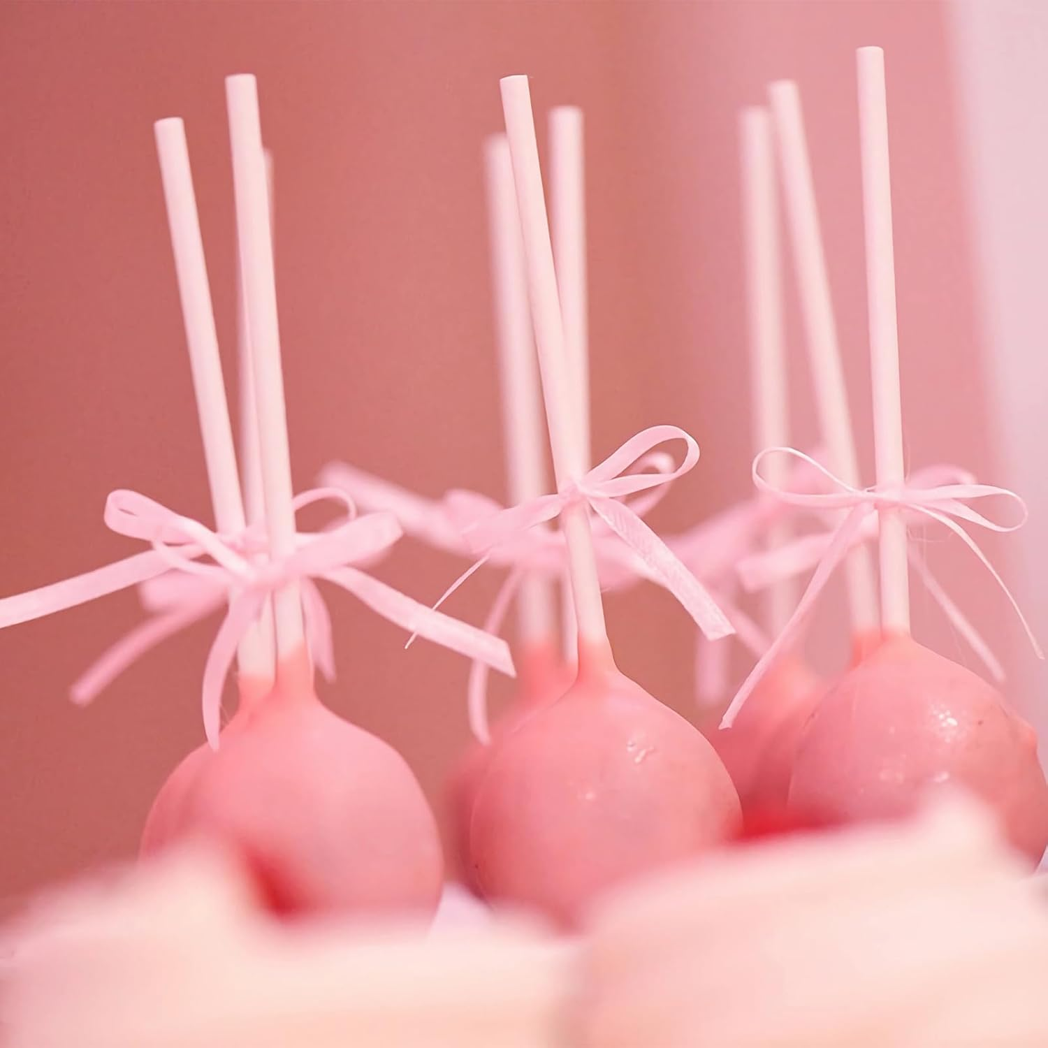 10PCS Light Pink Bow Cake Topper Bowknot Ribbons Bow Cake Dessert Picks Pink Cake Decorations for Baby Shower Kids Birthday Wedding Party Anniversary image number 6