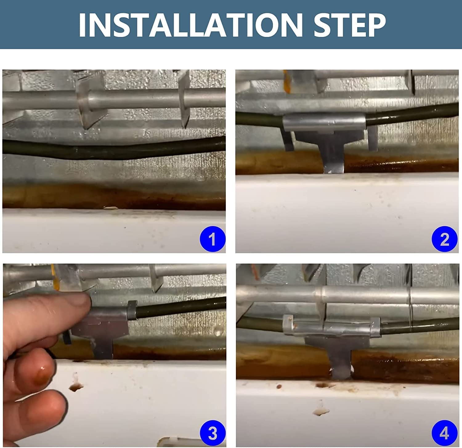 DA61-06796A Refrigerator Clip Drain Evaporator Refoem - Solve the Ice Buildup Problem - Perfect Fit for Samsung Refrigerators - Replaces DA61-06796A PS4145120 - Pack of 2 image number 1