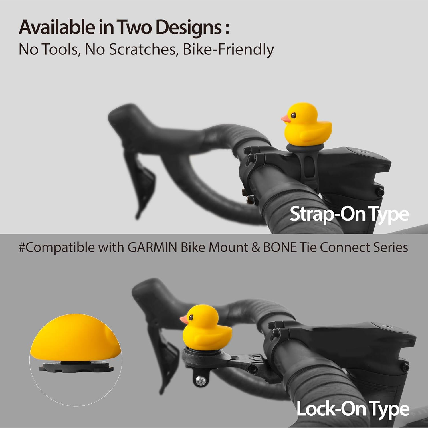 Bone Character Bike Domestique (Strap or Lock on Type), Cute Bicycle Ornament for Stem & Handlebar, Waterproof Silicone Toy Decoration for Scooters, Cycling Accessory for Kids image number 2