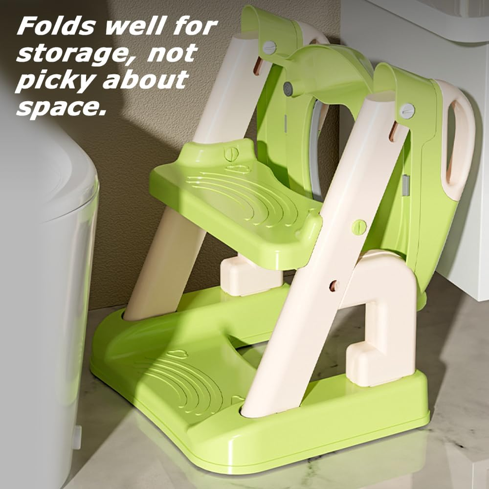 Potty Training Seat,2 in 1 Potty Training Toilet,Multifunctional Toilet Ladder,Anti-Slip Pad Step Stool,Foldable Stepped Toilet Seat,For Girls Boys