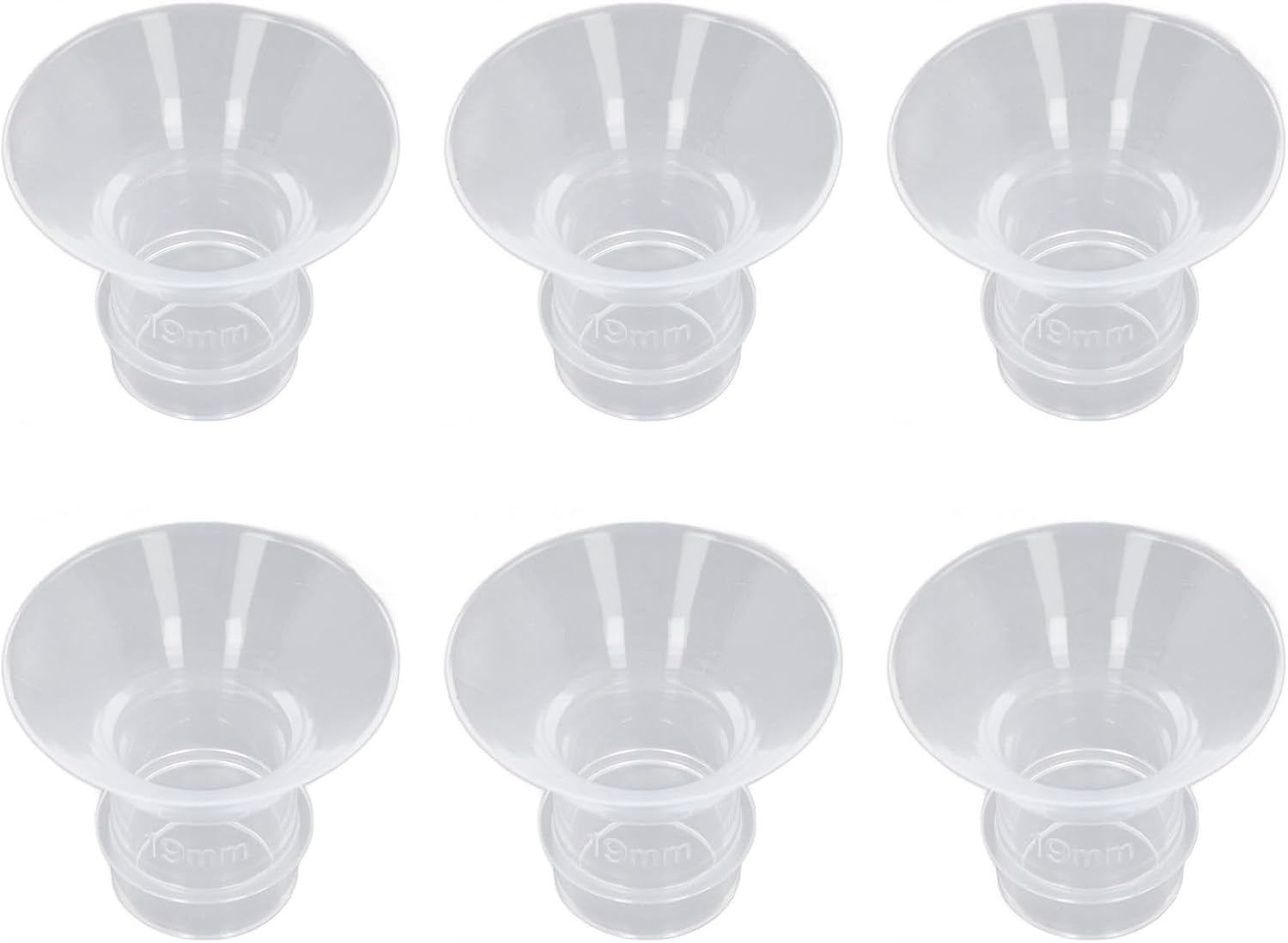 Cryfokt Pump Flange Inserts, Portable 6Pcs Hands Flange Inserts Wearable Lightweight Spectra 24Mm Shields Flanges for Home Use (19MM)