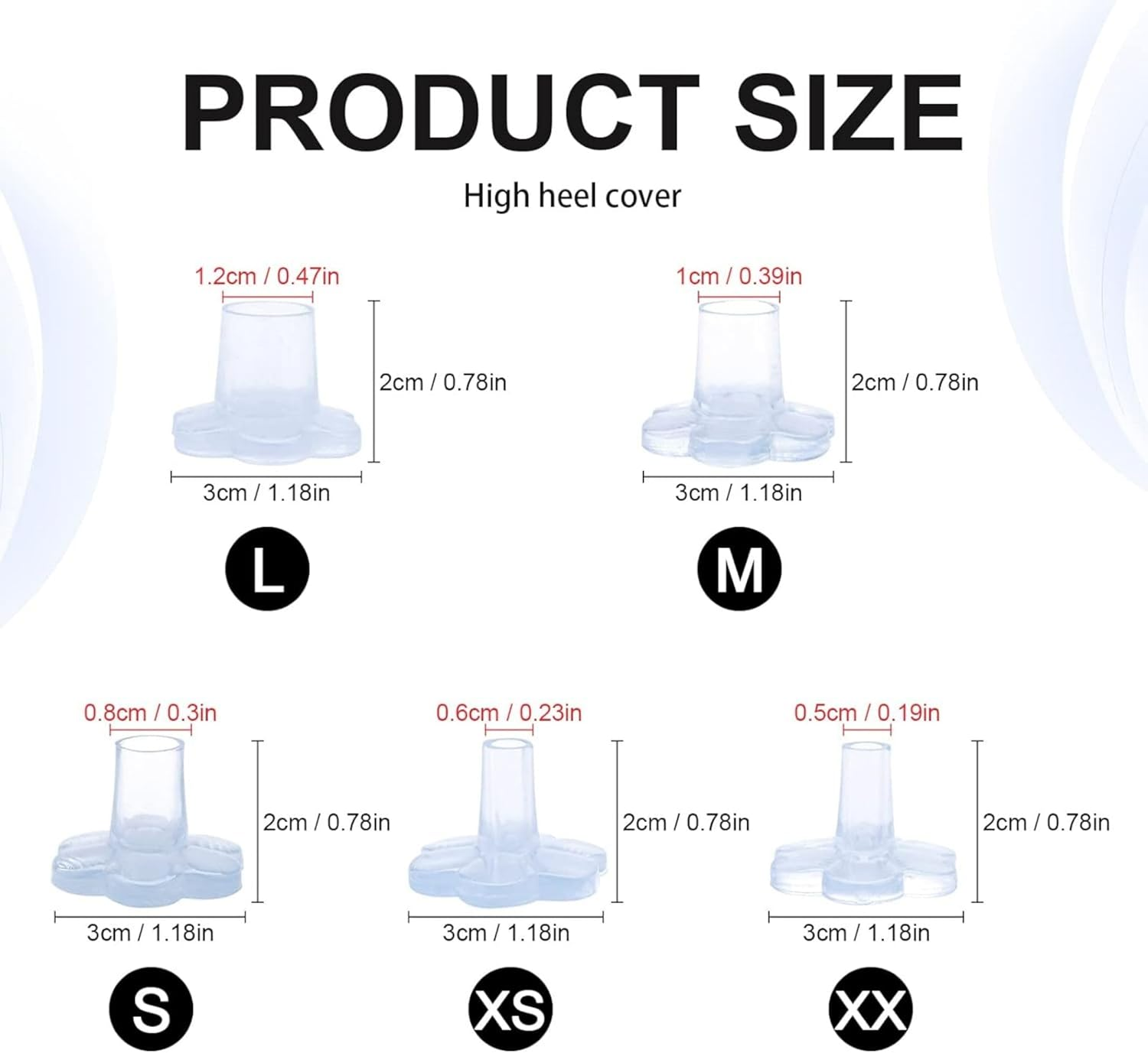 Grass Heel Protector for Shoes Women, Heel Cap for High Heel Grass, Heel Cover for Pump Heel Grass Stoppers Heel Guards for High Heel Shoes Noise Protector for Grass Heel Stoppers for Grass Wedding image number 6