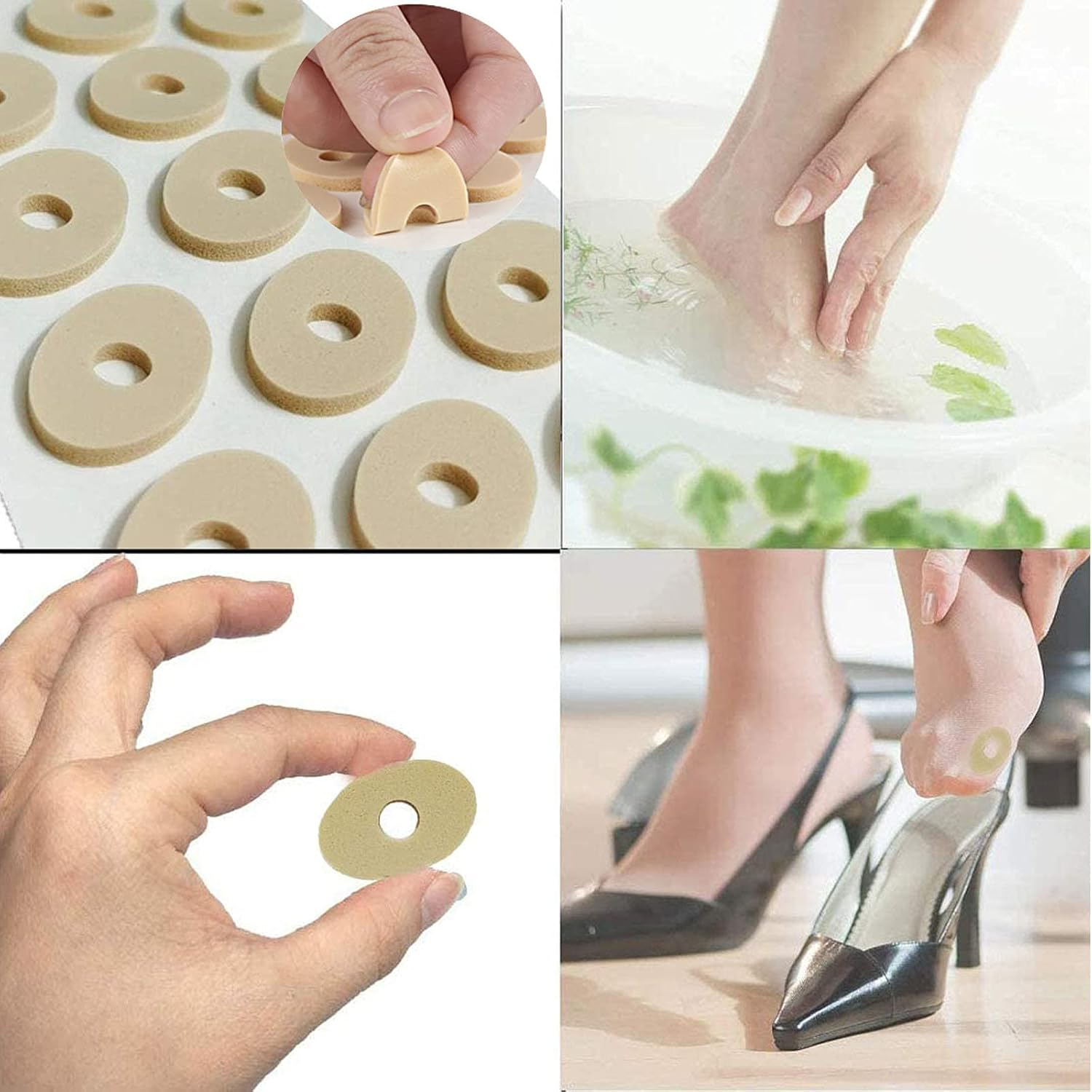 (150 PCS) Corn Pads Foam Callus Cushions Cocoon Eye Sticker, Waterproof Corn Cushion, Adhesive Corn Protectors for Corn Remove, Relief Callus and Feet Sore image number 4