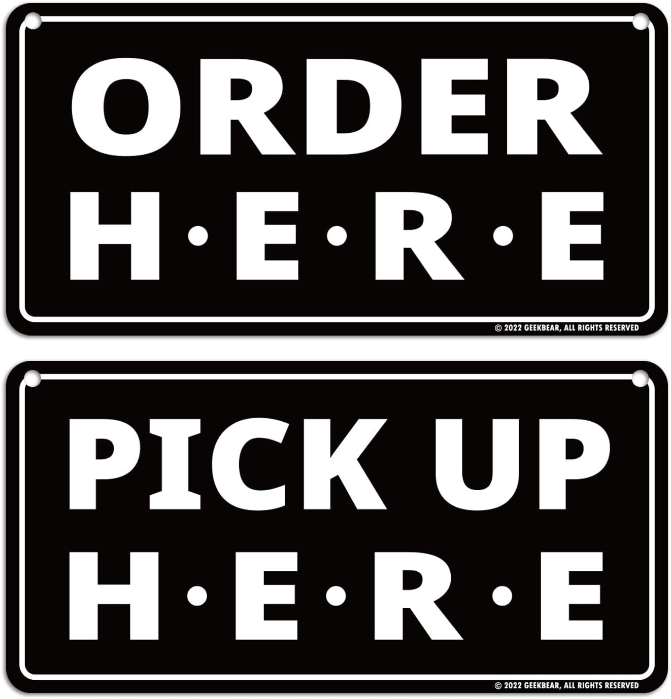 Order Here Pick up Here Sign (Pink)