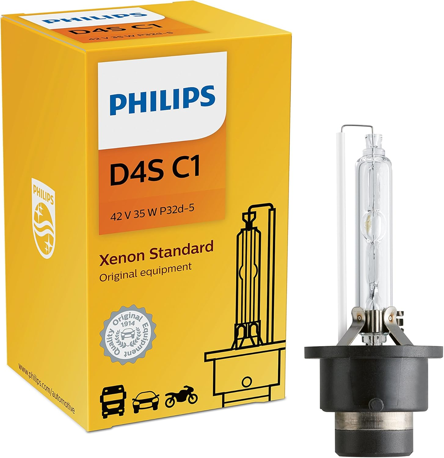 Philips D4S Standard Xenon HID Headlight Bulb, 1 Pack image number 3