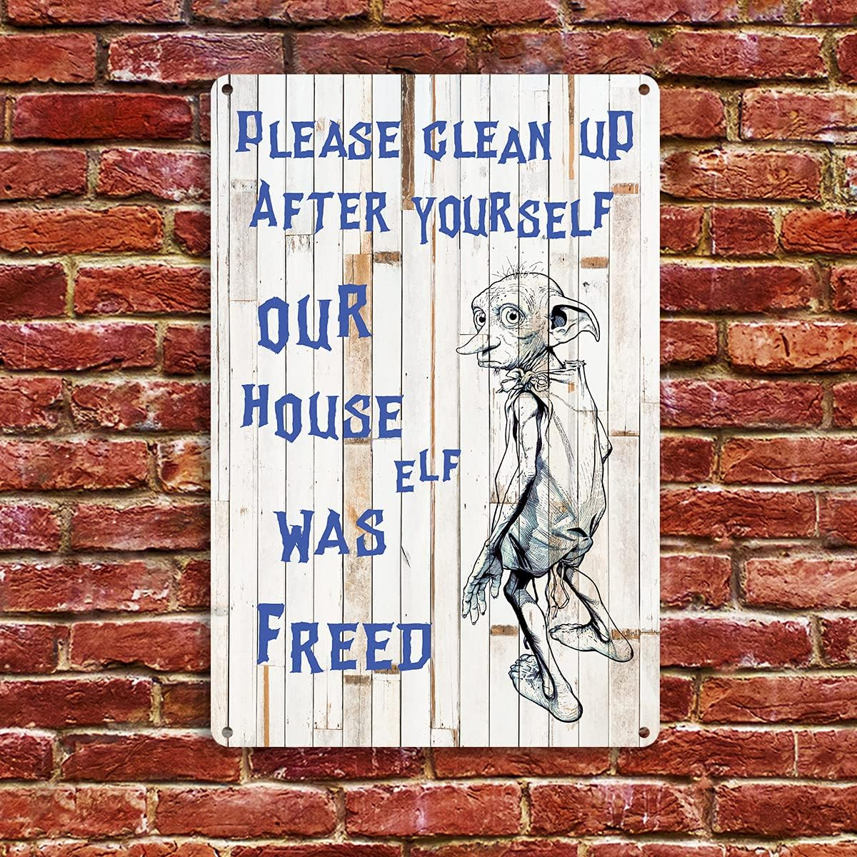 Funny Bathroom Quote Cat Metal Tin Sign Wall Decor - Vintage Please Clean up after Yourself Tin Sign for Toilet Bathroom WC Washroom Decor Gifts for Women Men Friends - 8X12 Inch image number 1