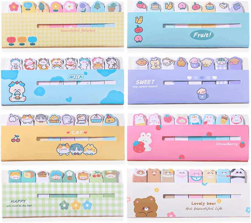 24Pack Sticky Notes, Mini Self-Stick Index Tabs, Colorful Animal Group Marker Tabs for Home Office Students, 8 Styles 120 Sheets/Pack (2880 Sheets Total), Office Supplies & Gifts image number 6