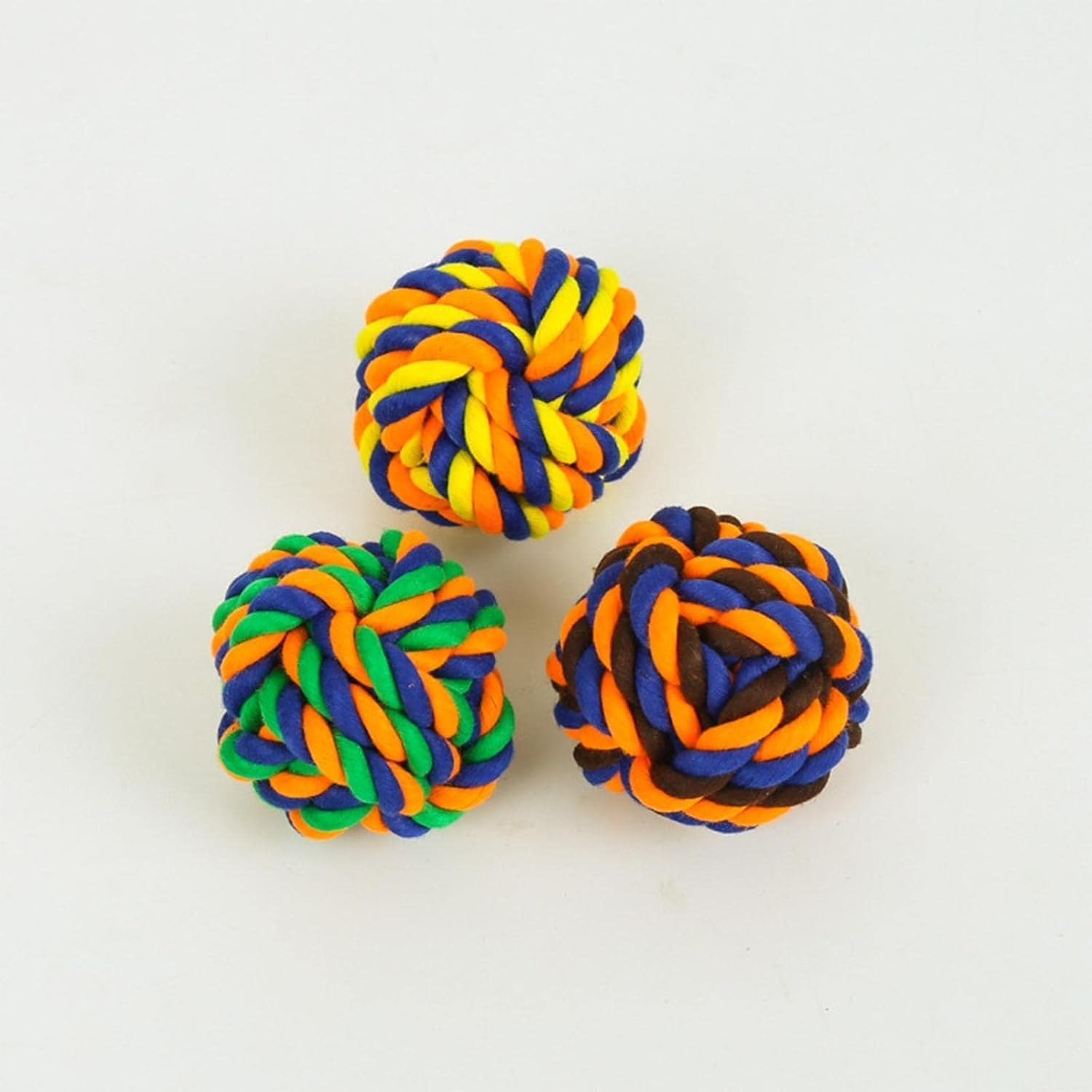 THJOPOKEEL 6 Pack Multipurpose Interactive Toy Colorful Teeth Cleaning Sturdy Pet Chewing Toy Rope Knot, Large Dog Chew Toys for Aggressive Chewers, Puppy Teething Chew Toys image number 2