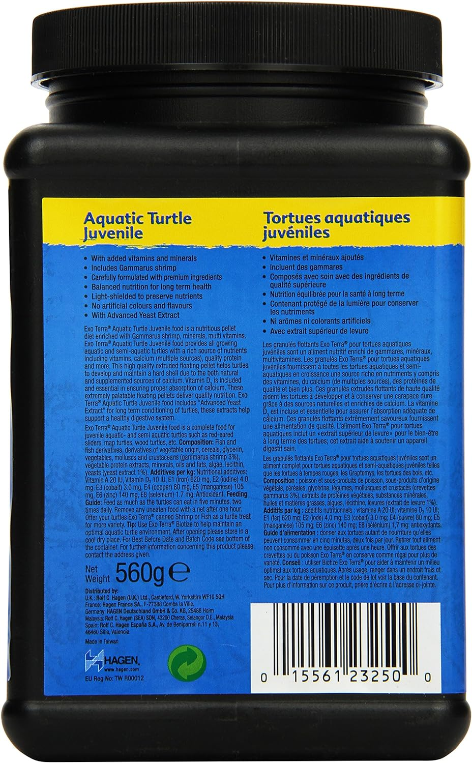 Exo Terra Juvenile Aquatic Turtle Food, Floating Pellets for Reptiles, 19.7 Oz., PT3250 image number 2