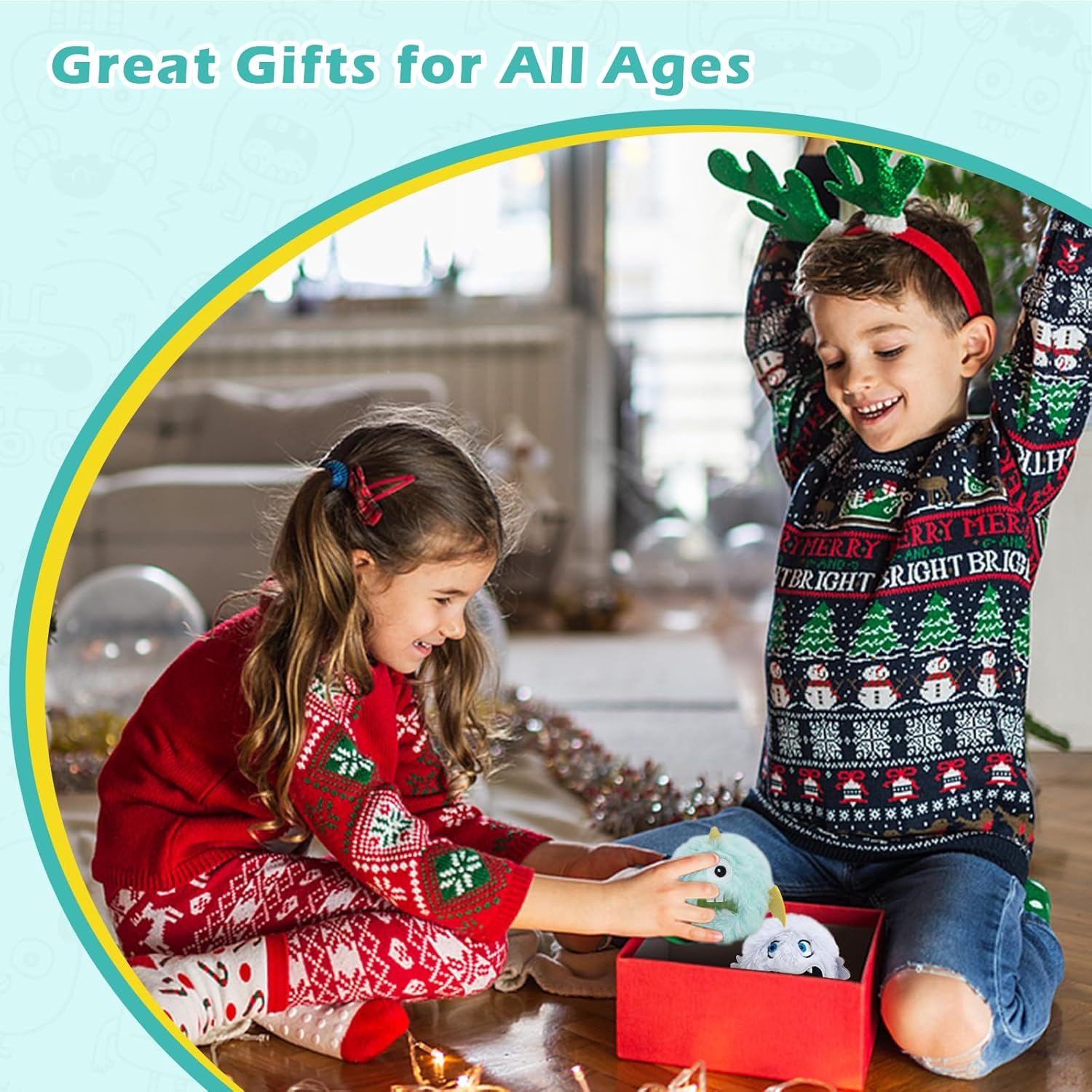 Plush Stress Ball, Squishy Fidget Toys for Kids Adults, Cute Stuff Sensory Toys for Stress Relief, Calming, Focus, Autism and ADHD image number 1