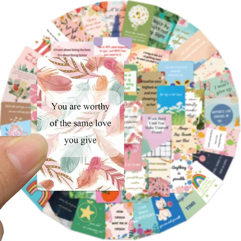 50 Pcs Encouragement Stickers Inspirational Affirmation Vinyl Decals Pack for Computer Ipad Water Bottle Luggage Refrigerator Skateboard Graffiti Decals for Reward Teachers Teens (Positive) image number 5