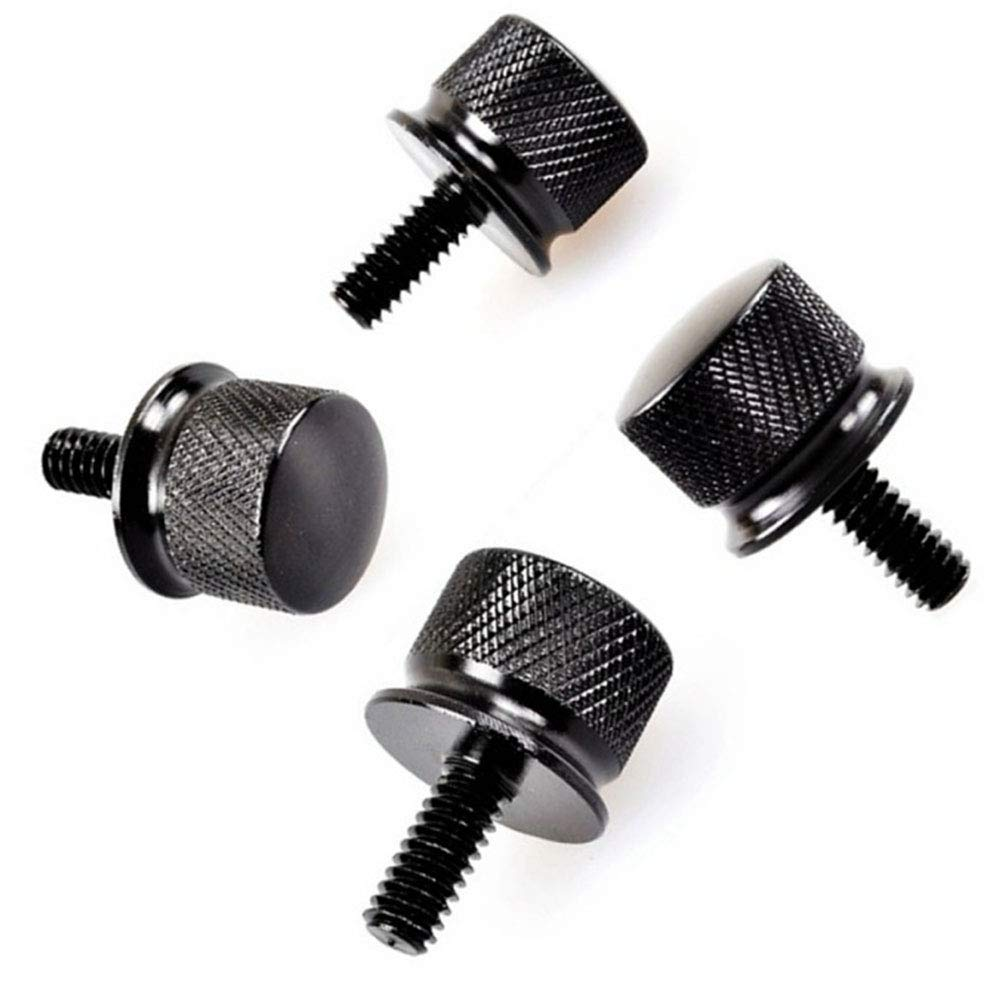 Chrome Aluminium Billet Motorcycle Seat Bolt - Black Rear Screw for Motorcycle Seat image number 1