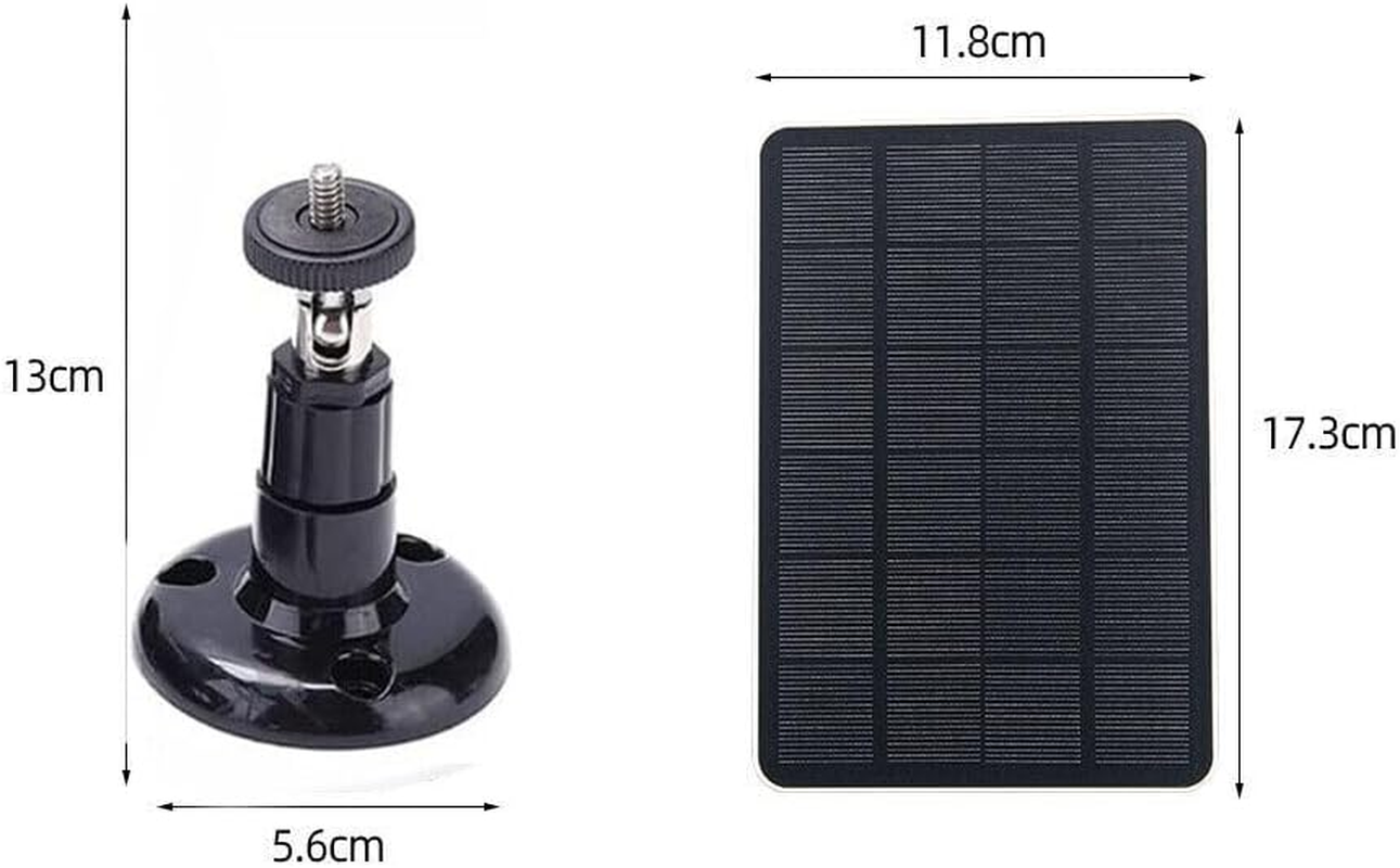 Tootoo Solar Panel for Outdoor Camera Security Cam Micro USB Battery Charger 10W Output (Black) image number 6