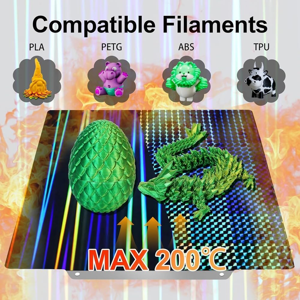 Textured H1H Build Plate 235X235Mm No Magnetic Plate, H1H Spring Steel Sheet for 3/ for 2/3/3 Pro/4/4 Pro image number 2