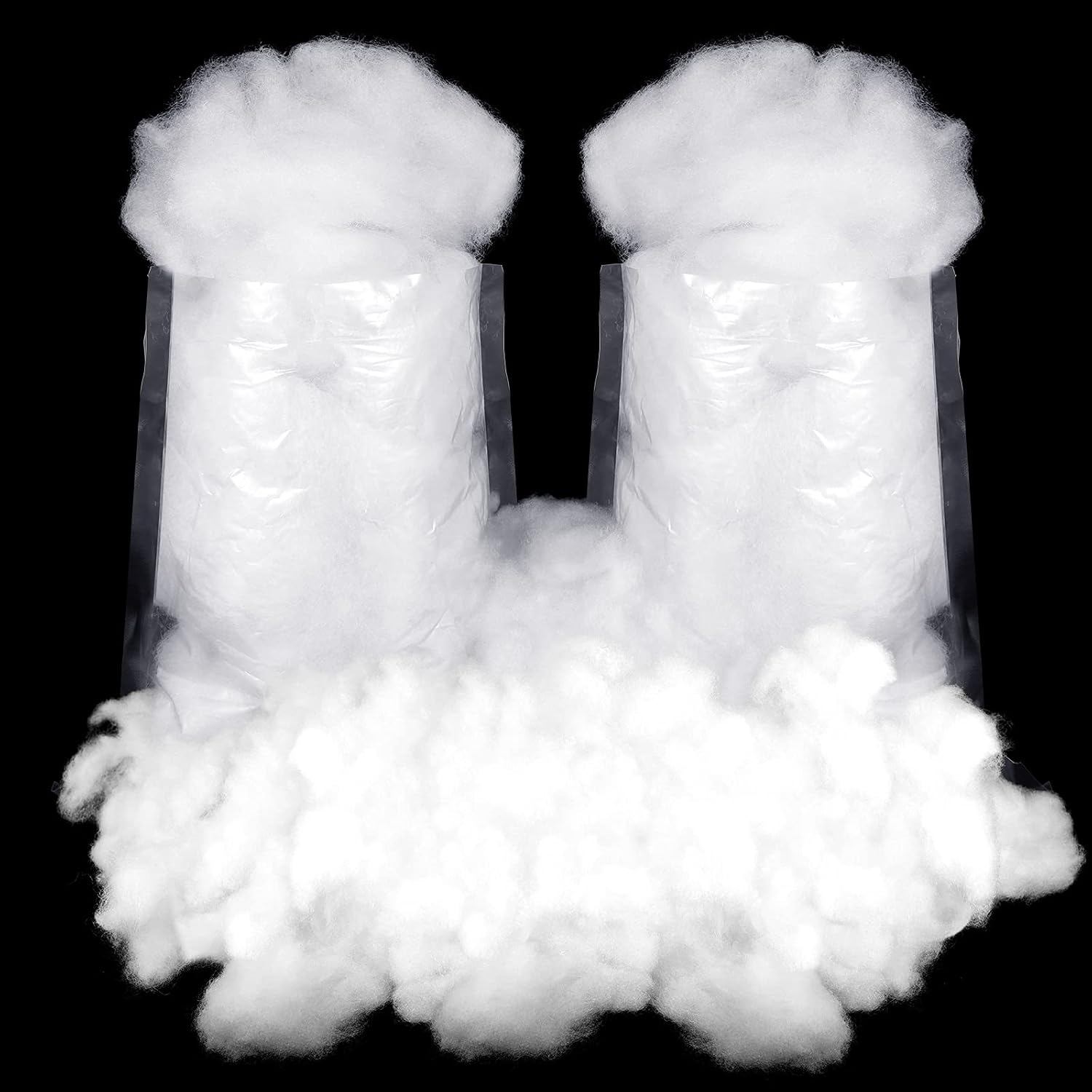 Riakrum Fake Snow Decor Artificial Fluffy Fiber Stuffing Fake White Snow for Tree Covering Home and Party Decorations(120 G) image number 5