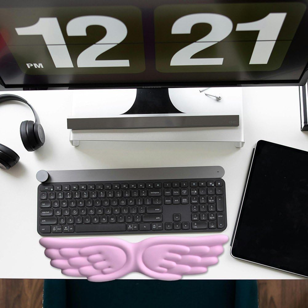 Keyboard Wrist Rest Angel Wings Keyboard Wrist Rest Easy Typing, Pain Relief for Computer and Laptop Home Office Gaming