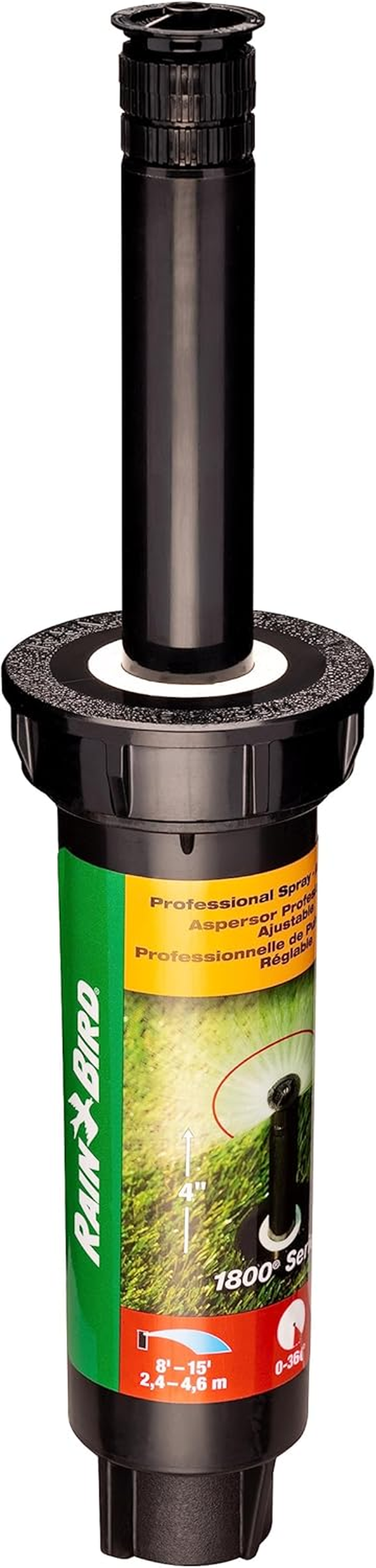 Rain Bird 1802VAN Professional Pop-Up Sprinkler, Adjustable 0-360&deg; Pattern, 8' - 15' Spray Distance, 2" Pop-Up Height image number 2