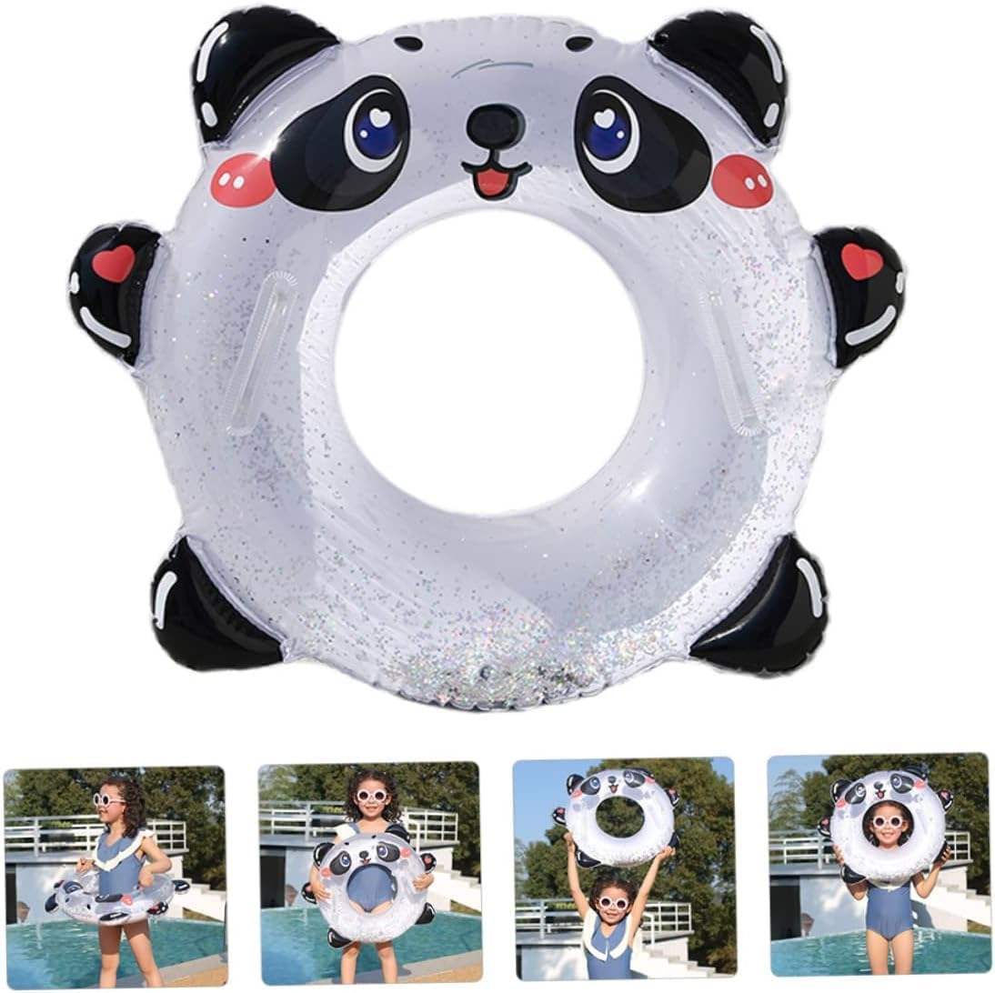 Panda Swimming Ring Water Floaties for Adults Adult Floaties Cartoon Swimming Ring Pool Ring Kids Pool Float Baby Floaties Inflatable Adult Pool PVC Swim Ring Inner Tube Child Cute image number 6