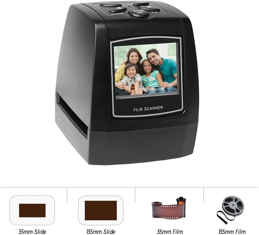 Portable Negative Film Scanner 35Mm 135Mm Slide Film Converter Photo Digital Image Viewer with 2.4 image number 2