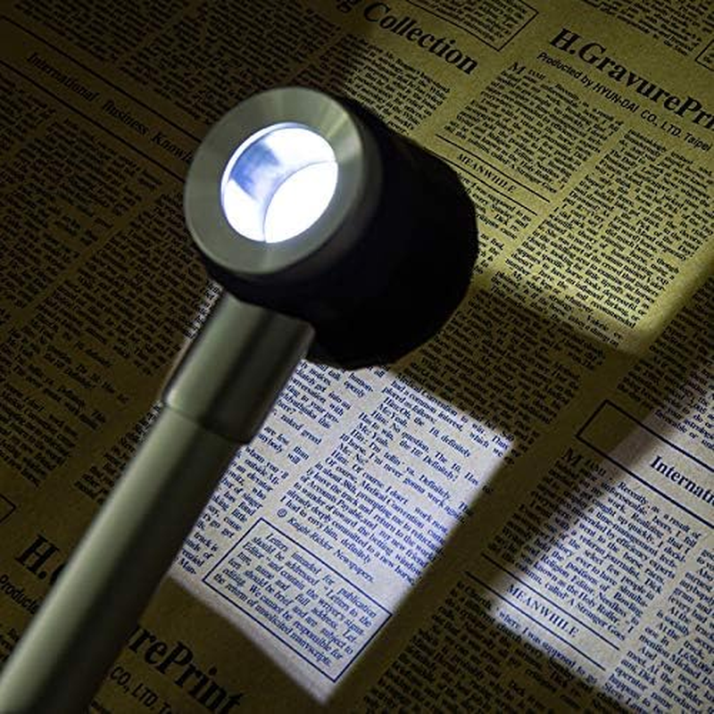 Meichoon Handheld Metal Magnifiers,10X Loupe Lens with Scale LED Light,Magnifying Glass for Textile Print Fabric Jewelry Antique Curio Identification Authenticate image number 6