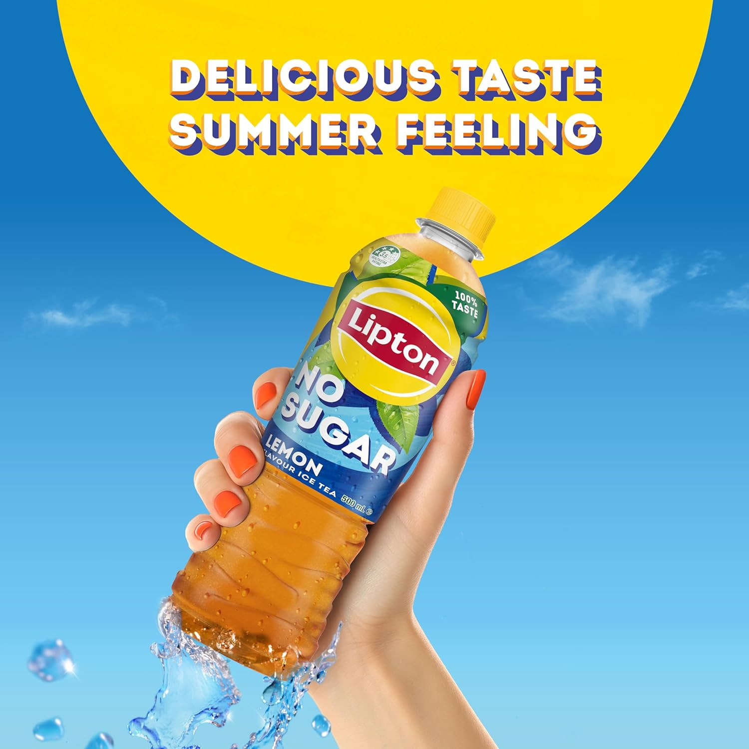 Lipton Ice Tea Lemon No Sugar 500ML X 12 Pack image number 1