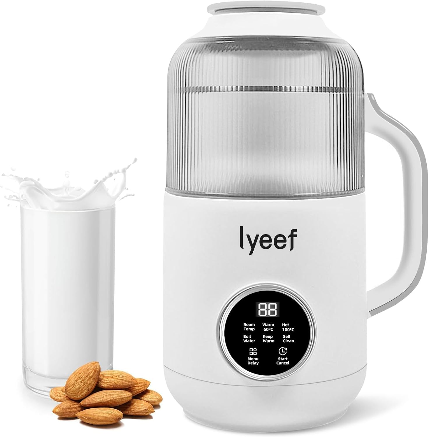 Nut Milk Maker, Lyeef 800Ml Automatic Soy Milk Maker, Almond, Coconut, Oat, Soy, Purees, Plant-Based Milk Maker Machine, 12H Reservation, Low Noise, Touch Screen,Self-Clean Juicer image number 1