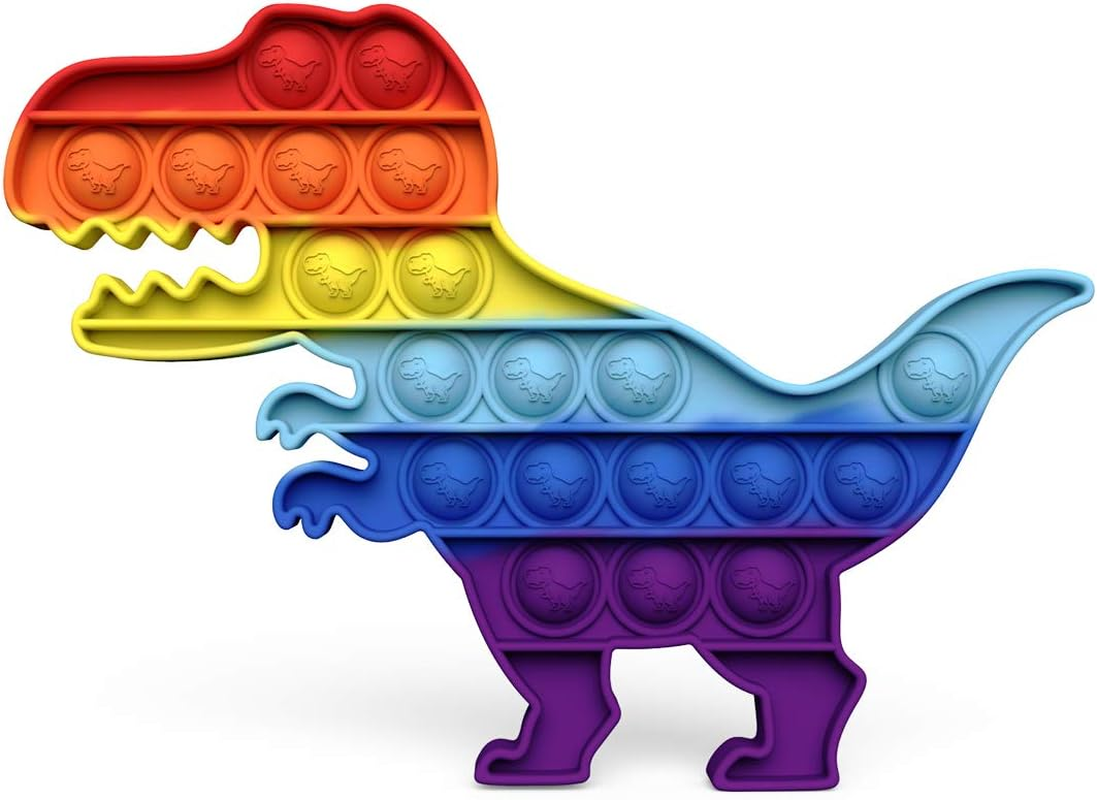 Push Pop Pop Bubble Sensory Fidget Toy, Squeeze Sensory Toy,Silicone Stress Reliever Toy,Autism Special Needs Stress Reliever,For Family,Kids,Students,And Friends (Dinosaur New) image number 1
