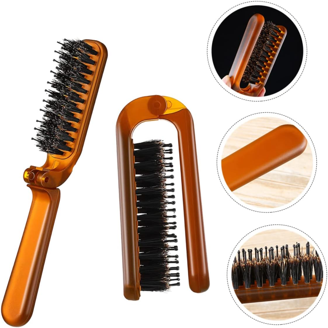 Anneome 2Pcs Portable Folding Combs Professional Travel Hair Combs for Salon and Hotel Use Ergonomic Design for Easy Styling and Comfort Durable Convenient Hair Accessories image number 3