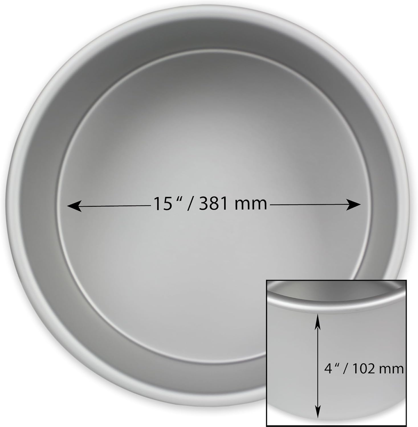 PME Professional Aluminum round Baking Pan - 15 X 4In image number 4