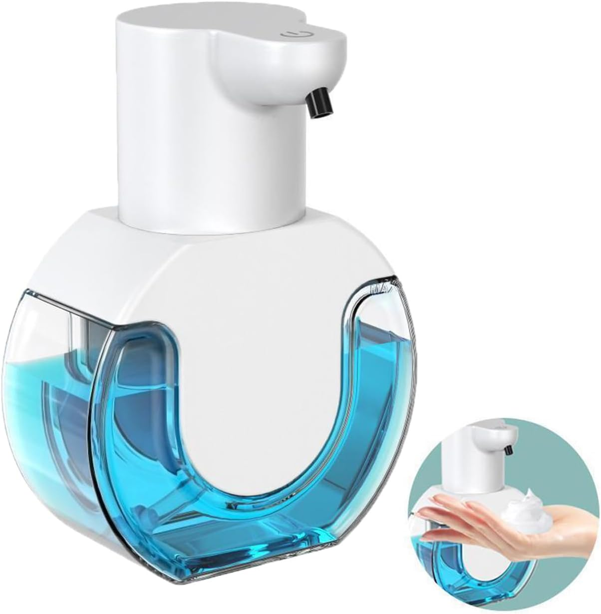 Automatic Foam Soap Dispenser, 420ML Infrared Hand-Free Touchless Soap Dispenser, Dish Liquid Shampoo Rechargeable Auto Hand Soap Dispenser (Foam Soap) image number 6