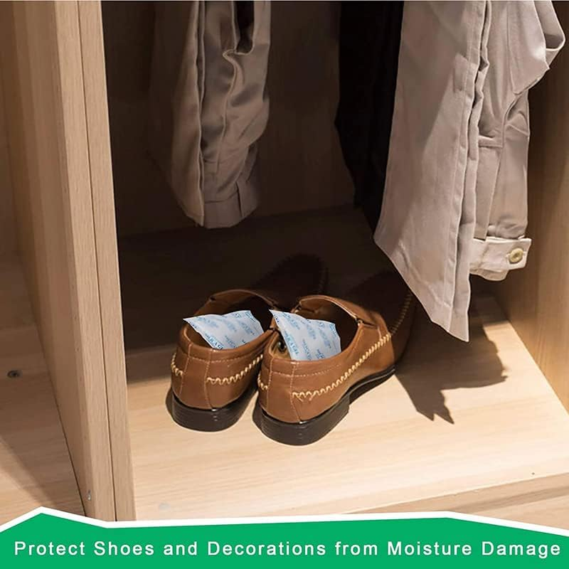 AIMALL 50-2000 Pack 1G Silica Gel Packets Moisture Absorber Desiccant Reusable Food Grade, Transparent, Non-Toxic, Tyvek Material for Durability image number 4