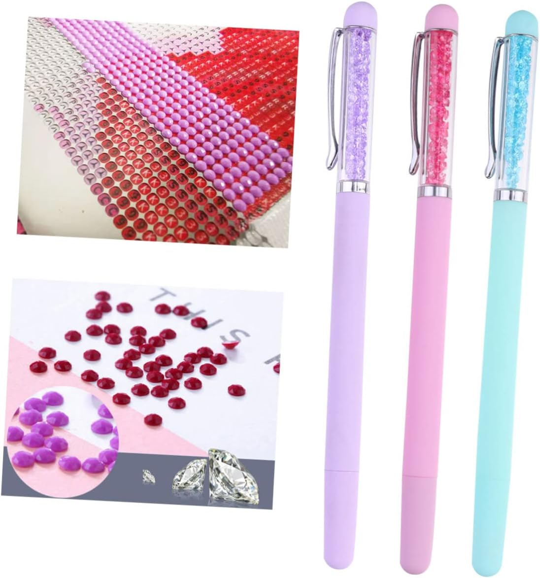 3Pcs Nail Art Dotting Pen Rhinestones Picker Set Multi-Color Manicure Tools for DIY Nail Decoration and Precision Rhinestone Application image number 4
